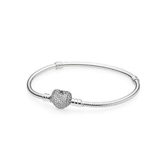 2019 LOVE Snake Chain Bracelet & Bangle Love Silver Color Chain 16CM-21CM Pulseras Lobster fit pandora beads